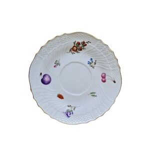 Richard Ginori Italian Fruit Cup & Saucer 6" Vecchio Perugia Porcelain Italy MCM